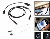 Endoscoop camera - 7mm kop en 2m kabel - 720p HD - Te gebruiken met android telefoons of desktop (USB-A, USB-C, Micro USB)