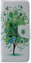 Groene boom agenda wallet hoesje Samsung Galaxy S8 Plus