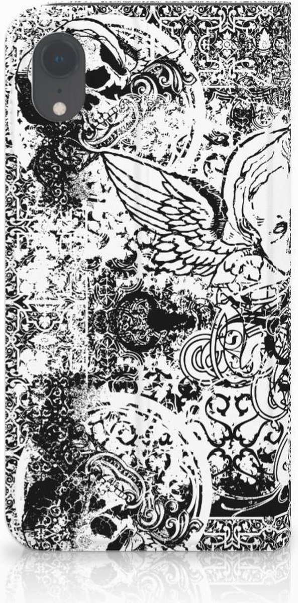 Mobiel BookCase Apple iPhone Xr Skulls Angel