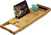 Planche de baignoire IVOL réglable en bambou – pont de baignoire en bois avec supports de porte-bain