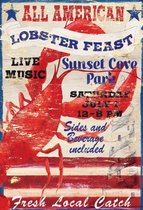Wandbord - All American Lobster Feast -20x30cm-