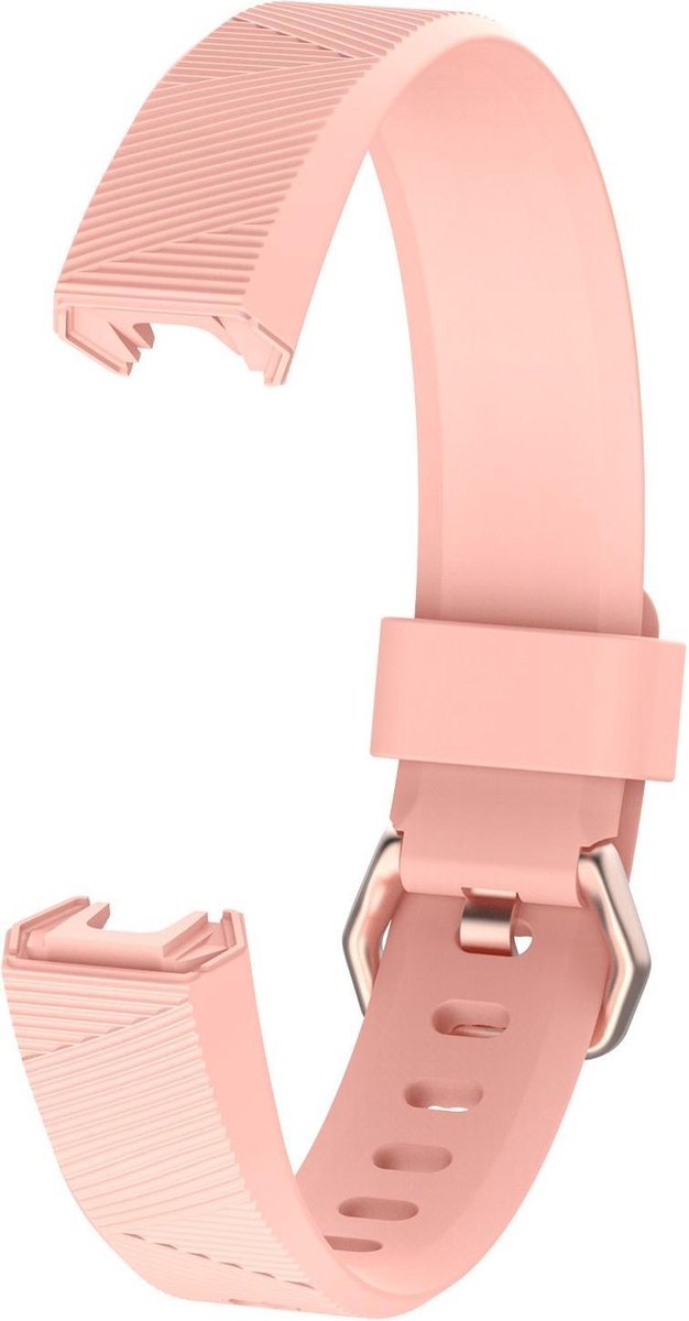 KELERINO. Siliconen bandje geschikt voor Fitbit Alta (HR) - Gespsluiting - Kaki - Large