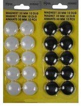 5 Magneten magneet 40mm zwart magneetbord koelkast whitebord