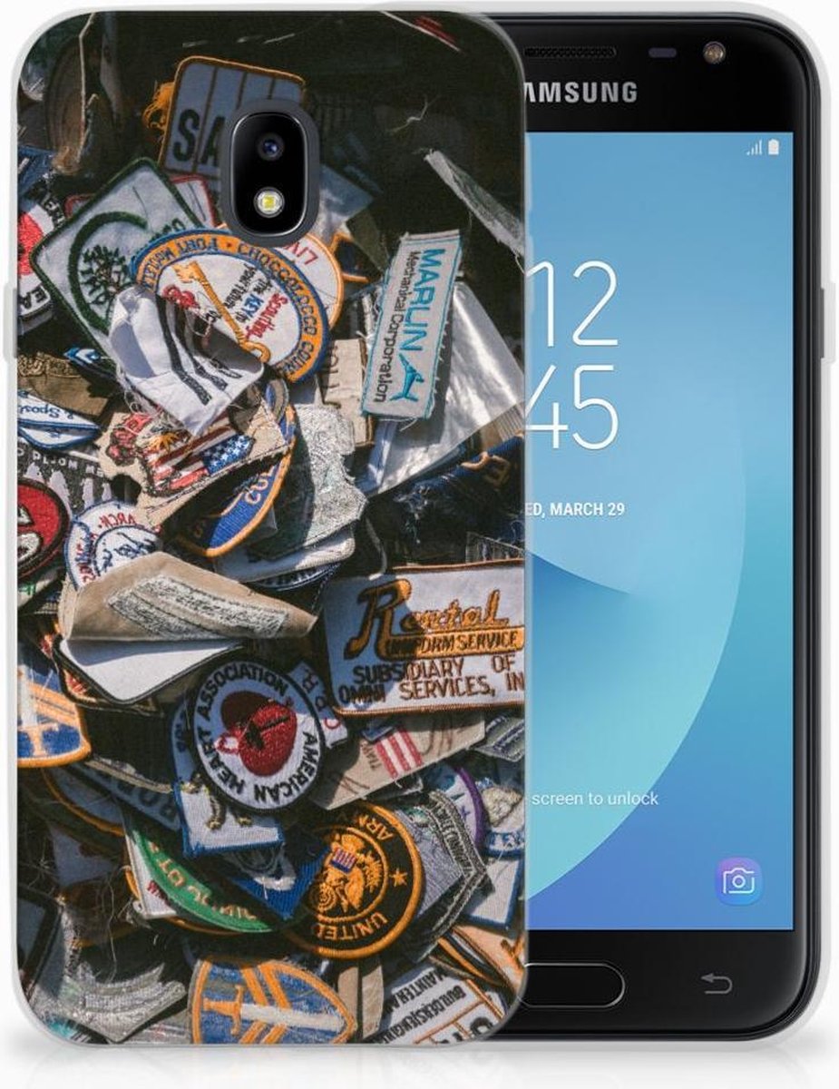 Samsung Galaxy J3 2017 Siliconen Hoesje met foto Badges