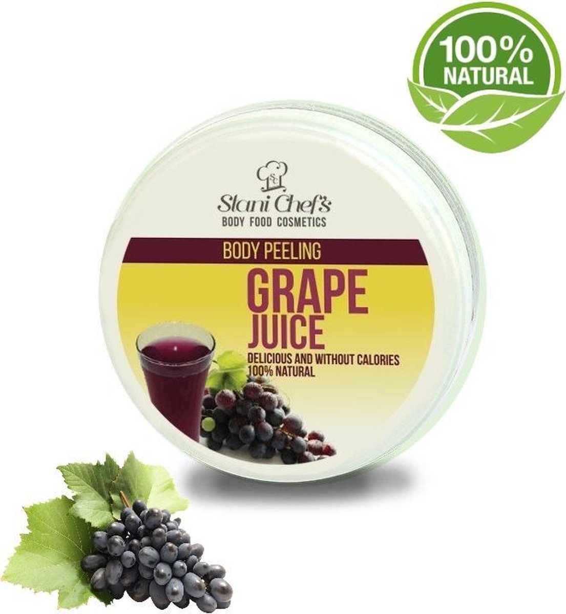 Organic Body Scrub Grape - Met Vitamine A & E - 250ml