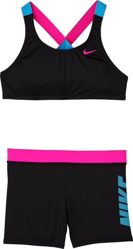 bol.com | Nike Swim Crossback Sport Bikini Set Meisjes Bikini - Black