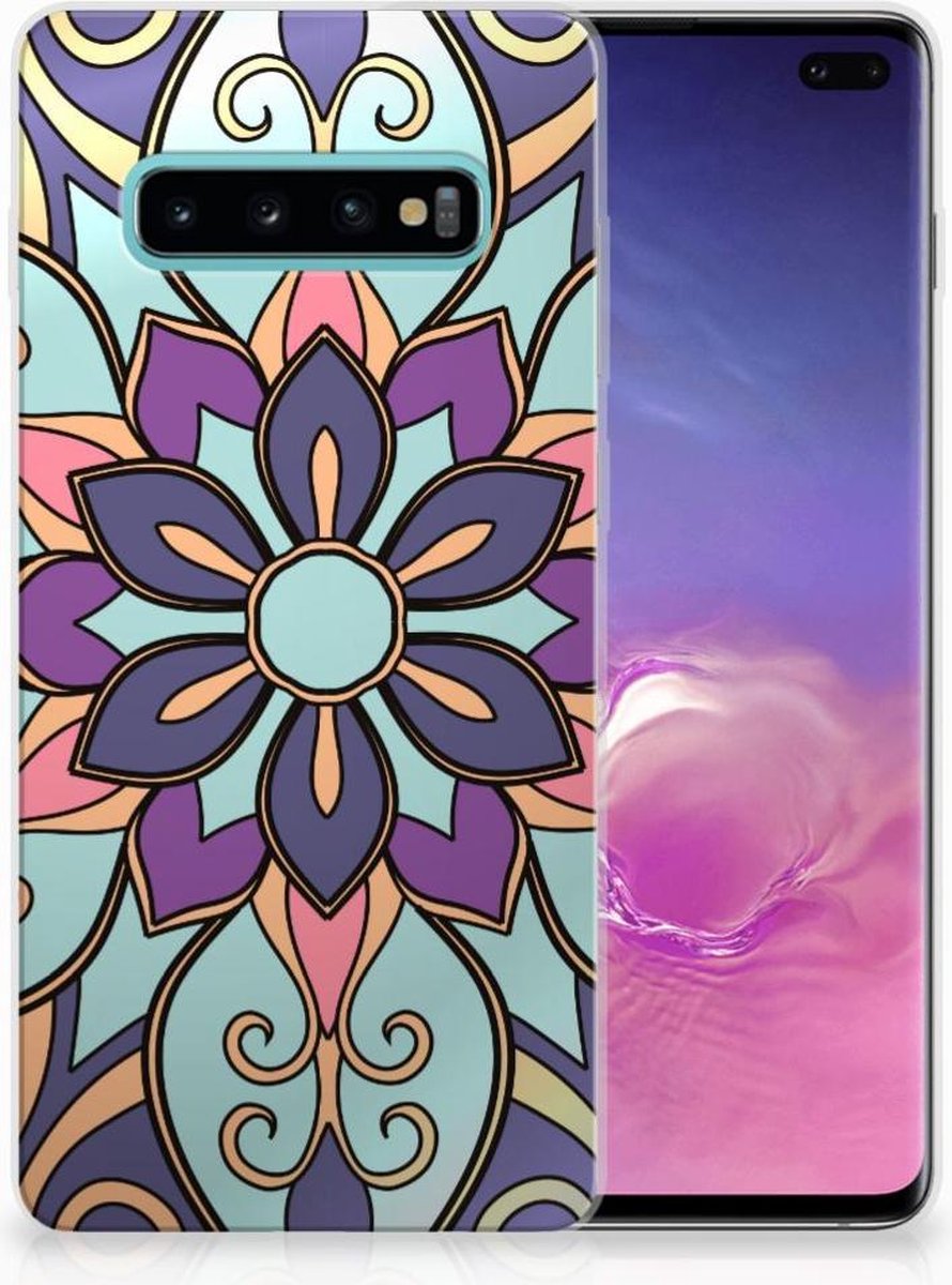 Samsung Galaxy S10 Plus TPU Case Purple Flower
