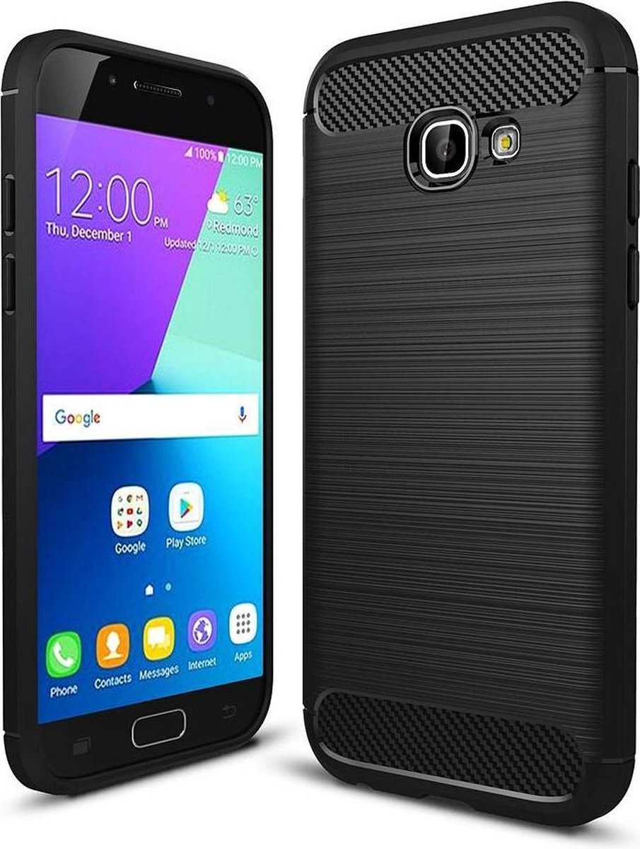 GSMWise - Samsung Galaxy A5 (2017) Geborsteld TPU Back Case Hoesje - Zwart