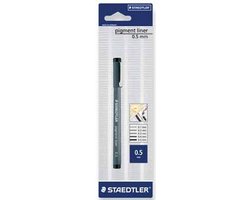 Staedtler fineliner Pigment Liner 05 mm sur blister