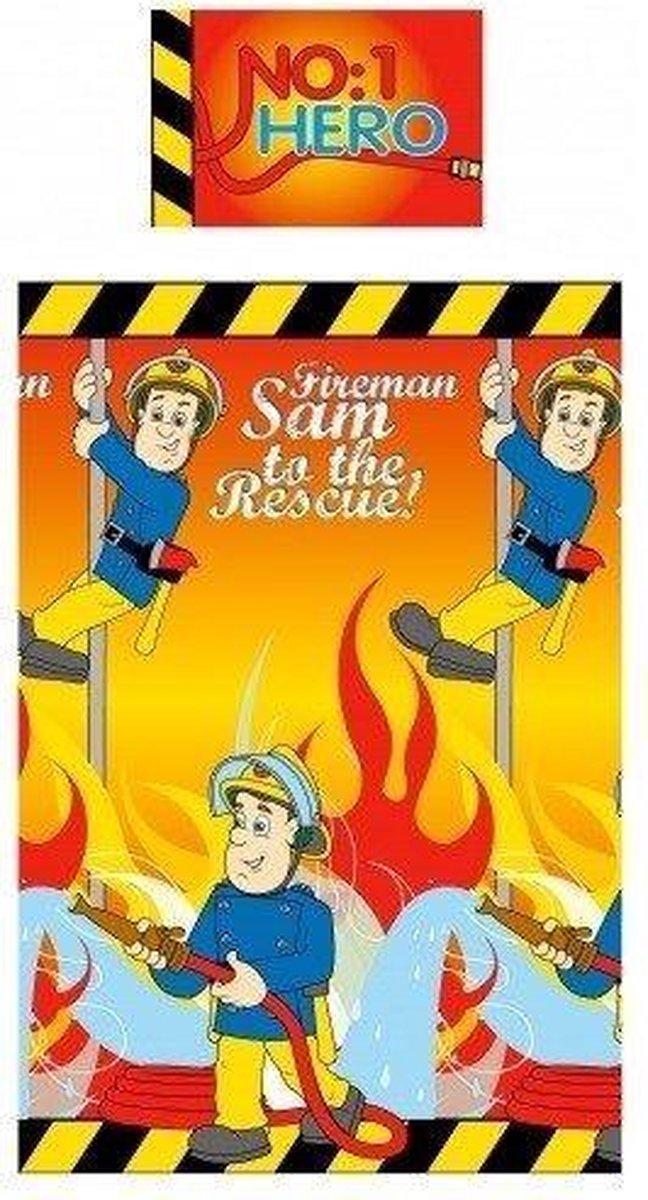 Brandweerman Sam dekbedovertrek Hero - eenpersoons - Fireman Sam dekbed - 1 persoons
