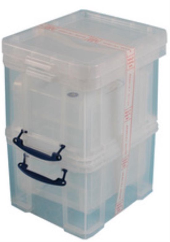 Boîte très pratique Boîte transparente de 35 litres, paquet de 3 boîtes