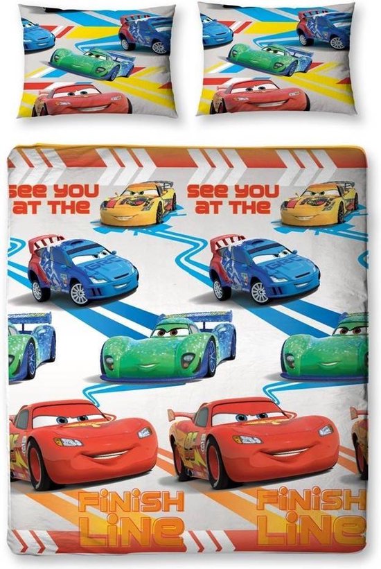 Indica pensioen Durf Disney Cars Speed - Dekbedovertrek - Tweepersoons - 200 x 200 cm - Multi |  bol.com