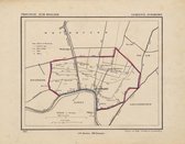 Historische kaart, plattegrond van gemeente Oudshoorn in Zuid Holland uit 1867 door Kuyper van Kaartcadeau.com