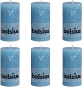 Bolsius Rustiek Stompkaars - 130/68 mm - 6 stuks - Aqua