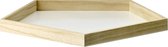 Bloomingville dienblad, blank hout met wit, 40x39x3cm