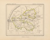 Historische kaart, plattegrond van gemeente Franekeradeel in Friesland uit 1867 door Kuyper van Kaartcadeau.com