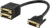 Y-splitter DVI-D -> 2x DVI-D verguld 0,15 m