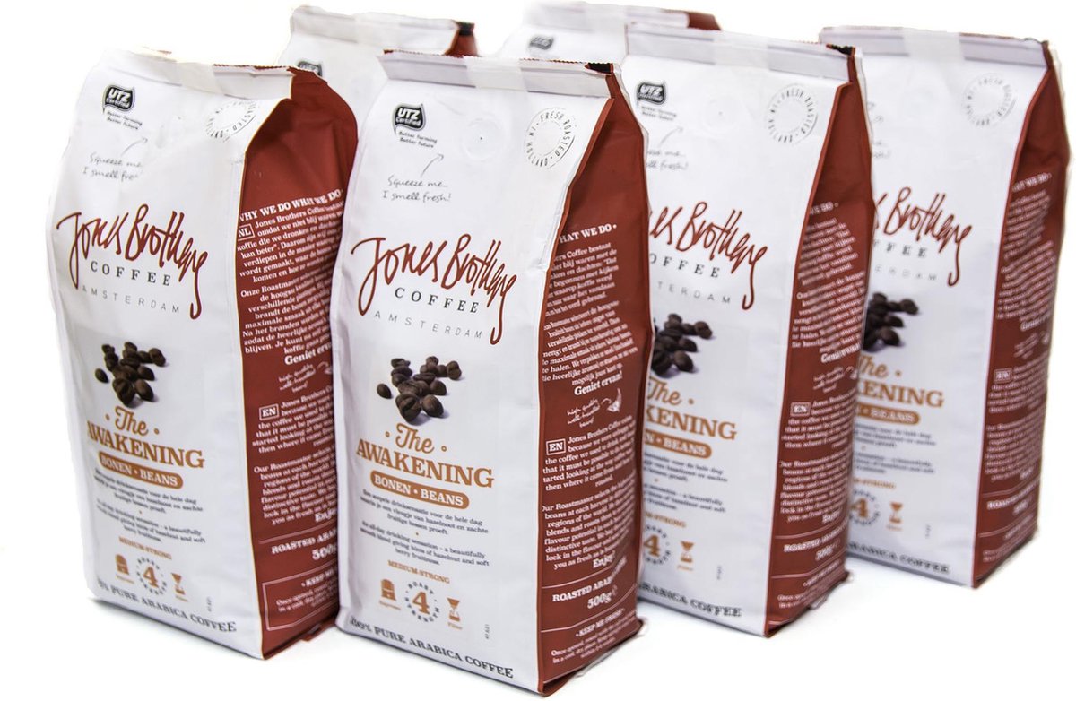 Jones Brothers Coffee Koffiebonen The Awakening 6 x 500 gram bol