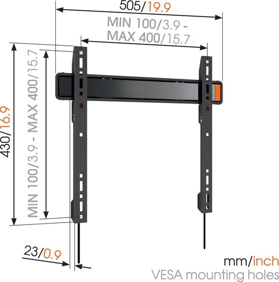 WALL 3205 Vaste tv-beugel 32"-55"