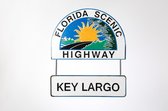 Signs-USA Florida scenic highway - Key West Largo - retro wandbord verkeer - 52 x 45 cm