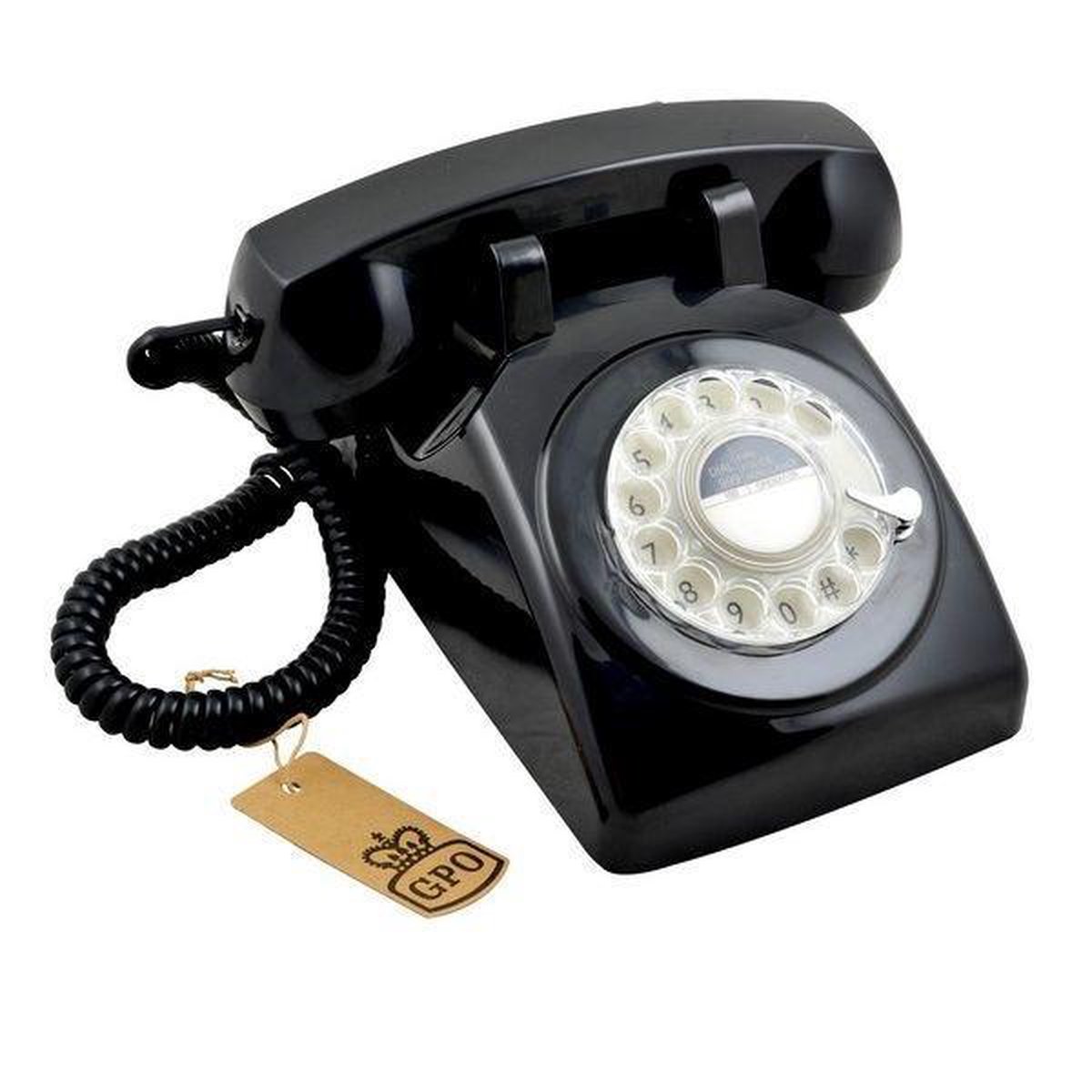 GPO 746ROTARYBLA - Telefoon retro jaren '70, draaischijf, zwart | bol.com