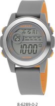 Nowley 8-6289-0-2 digitaal horloge 41 mm 100 meter grijs/ oranje