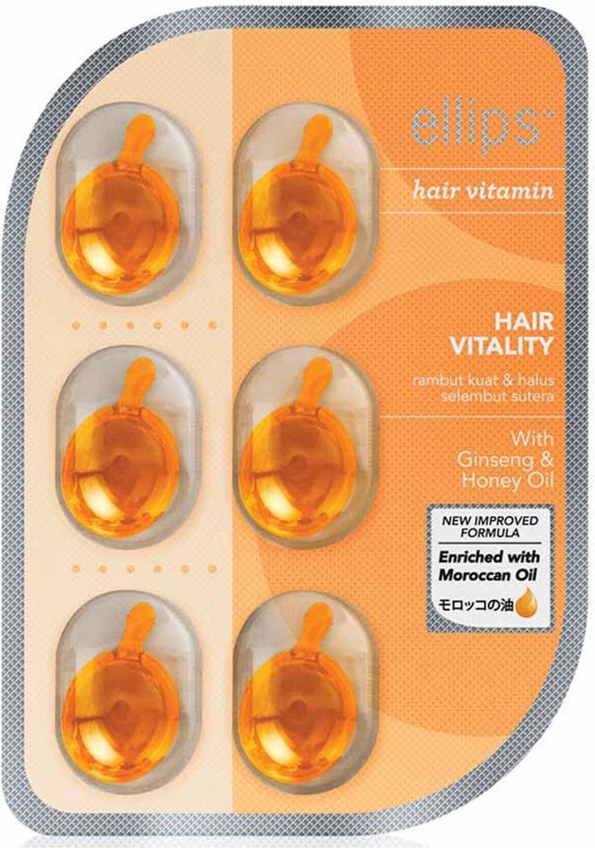 Vitamines Ellips Hair Vitality Thermobescherming Tabletten Arganolie