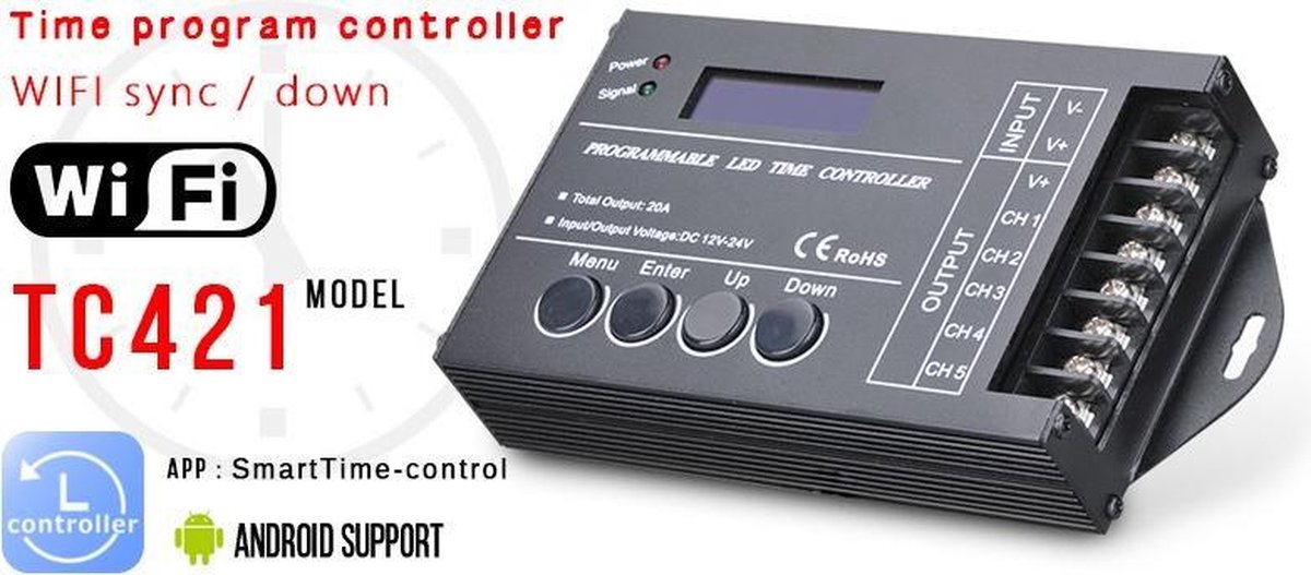 LED dimmer / tijd controller TC 421 met WiFi en Usb | bol.com