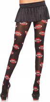 Halloween Zwarte panty met vampier print