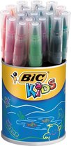 BIC Kids Visaquarelle Viltstiften - divers kleuren - vanaf 5 jaar - ronde pot van 18 stiften