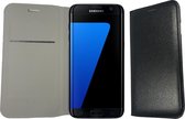 Samsung Galaxy S7 Edge Hoesje Flip Wallet Portemonnee Book Case Cover Zwart met Polycarbonaat Houder - 360 Graden Telefoonhoesje
