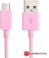 Micro USB Data & Oplader kabel voor Nokia, Sony Ericsson, Samsung, LG, BlackBerry en HTC Lengte: 1m (roze)