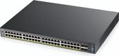 Zyxel XGS2210-52HP Managed L2 Gigabit Ethernet (10/100/1000) Power over Ethernet (PoE) 1U Zwart