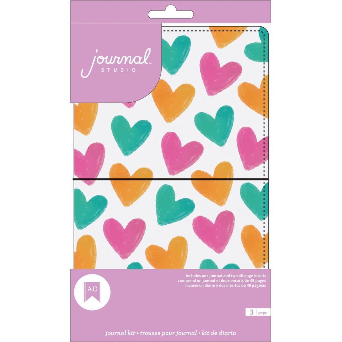 American Crafts - Journal Studio Kit - Hearts - 48 Pagina's