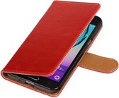 MP Case rood vintage look hoesje voor Samsung Galaxy J3 (J320F) book case