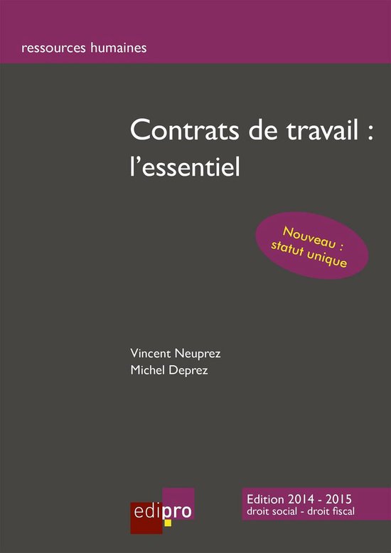 Contrats de travail : l'essentiel - cover