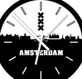 Klok van de stad Amsterdam Origineel 30 cm - zw/w