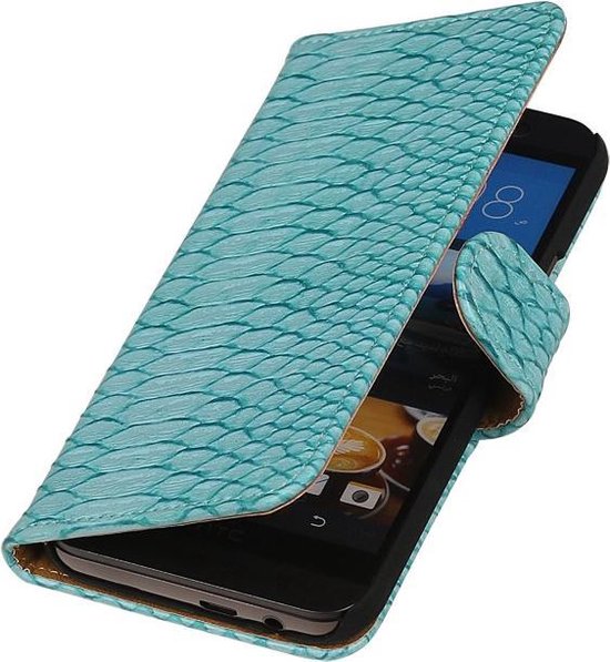 ondernemer advocaat wimper Turquoise Slang HTC One M9 Booktype Telefoonhoesje | bol.com