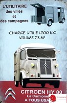 METALEN WANDBORD - CITROEN HY CAMIONETTE -RECLAMEBORD - MUURPLAAT - VINTAGE - RETRO - WANDDECORATIE -TEKSTBORD - DECORATIEBORD - RECLAME  - NOSTALGIE - AUTO- 30 x 20 cm - nr 5972