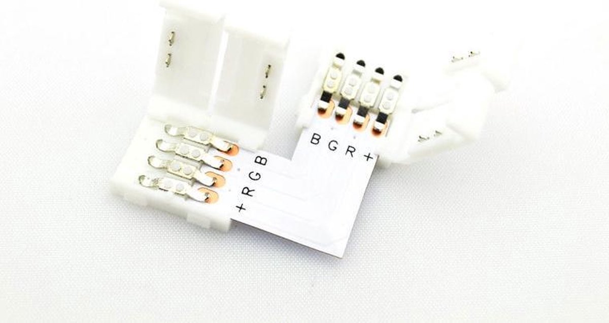 Groenovatie LED Strip RGB Klik Hoekconnector - 90° - 5050 SMD - Soldeervrij