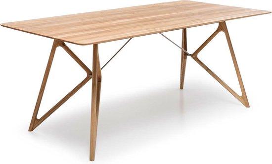 Gazzda Tink Table - Houten eettafel - Houten tafelblad - Naturel - 180 x 90  cm | bol.com