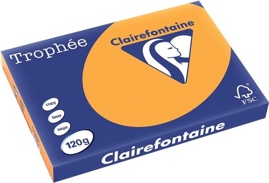 Clairefontaine Trophée Pastel A3 oranje 120 g 250 vel