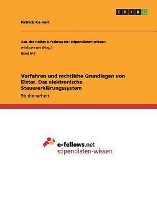 Verfahren und rechtliche Grundlagen von Elster. Das elektron ... - cover