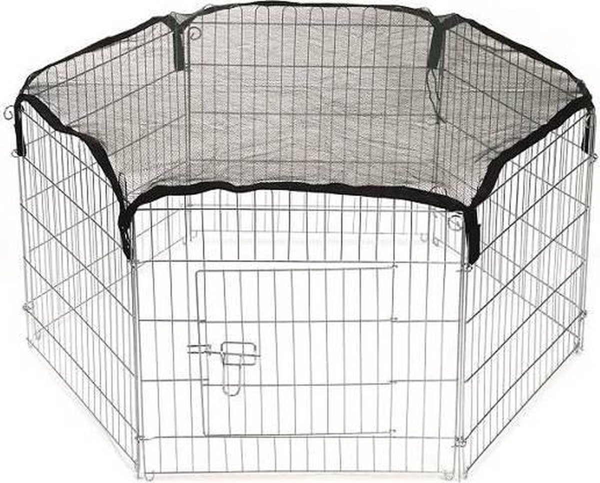 Boon Konijnenren Afdeknet Klein - Zwart 60cm 6 panelen thumbnail 6