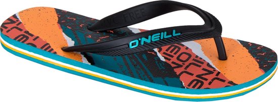 O'Neill Slippers - Maat 24 - Jongens - zwart/blauw/oranje | bol.com