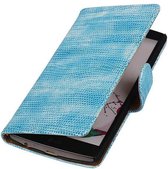 Hagedis Bookstyle Hoes - Wallet Case Telefoonhoesje - Geschikt voor LG G4 Turquoise