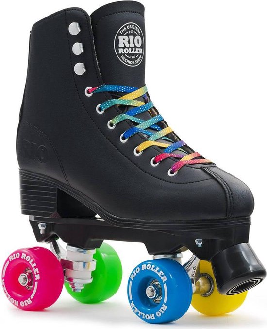 totaal Ga trouwen platform Rio Roller Figure Rolschaatsen Zwart - Maat 38 | bol.com