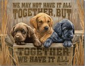 Assiette murale - Labrador Pups Together We Have It All -30x40cm-
