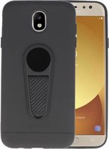 Microfoon series hoesje voor Samsung Galaxy J7 2017 Zwart