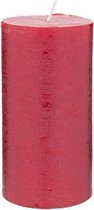 Rustic Cylinderkaars rood (13 cm)